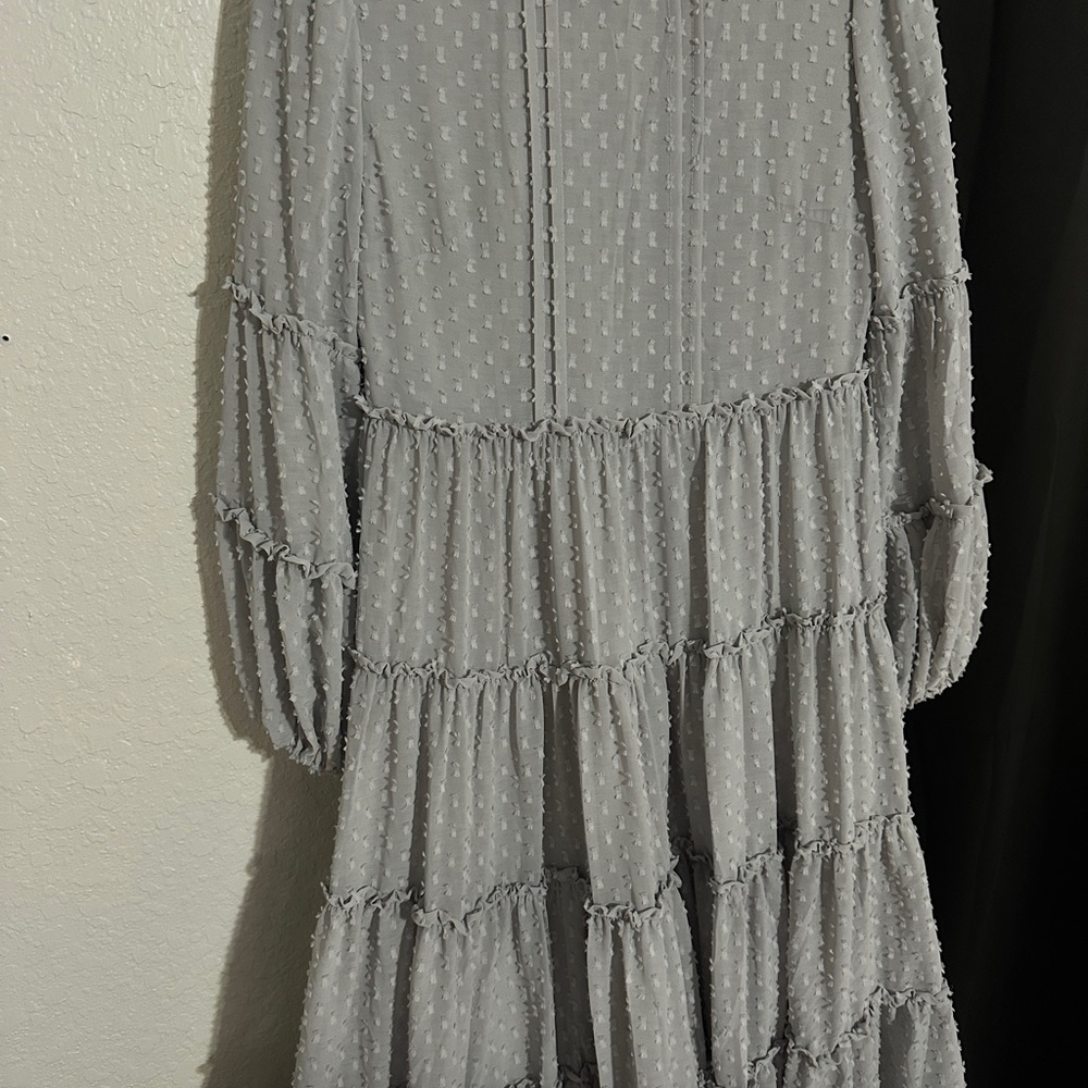 Dainty Jewells Light Gray Long Sleeve Dress